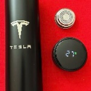 Tesla Black Temperature LCD Tumbler